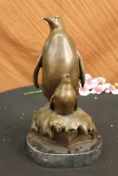 Buy Emperor Penguin Bronze Sculpture Statue Figure Figurine Animal Gift Home Decor • 330.58£