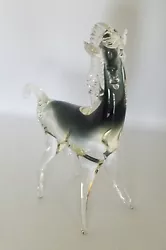 Buy Vintage Murano Glass Horse Charcoal Green Ombre Cased Crystal Figurine Statue • 114.71£