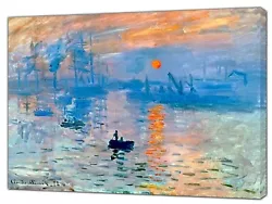 Buy Sunrise Paint  By Claude Monet  Picture Print On Framed Canvas Wall  Art • 11.49£