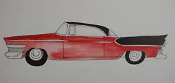 Buy Watercolour Painting After Andy Warhol Of A 'Red & Black Car' On Paper • 19.99£