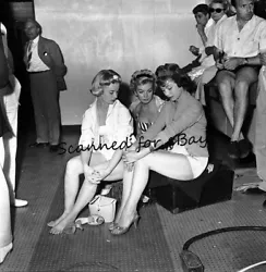 Buy 3 Leggy Actresses Rest Their Sore Feet During Filming On Ship - 1 Negative 1958 • 10£