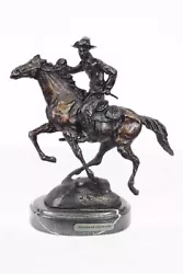 Buy Trooper Of The Plains By Thomas Solid Bronze Collectible Sculpture Figurine Sale • 188.62£