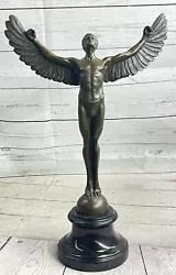 Buy Handcrafted Bronze Sculpture SALE Naked Angel Sexy Winged Nude Erotic Artwork • 283.68£