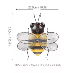 Buy Bee Wall Decor Metal Bright Colors Metal Bee Sculpture For Family Garden GHB • 23.63£
