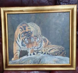 Buy Original Oil Painting By Artist: David Stribbling Tigers • 585£