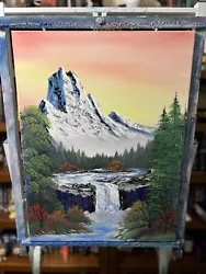 Buy Original Oil Painting 18x24 “Sunrise Waterfall” Art/Landscape (Bob Ross Style) • 62.21£