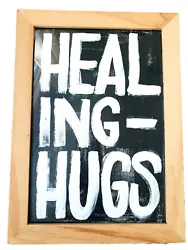 Buy Healing Hugs Handpainted Original Quote Art Wood Frame Black White Graffiti  • 15£