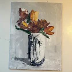Buy Still Life  Oil Painting Flowers In Palette Knife • 22£