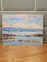 Buy Original Oil On Board Ocean Seascape Beach Scene Painting • 20£