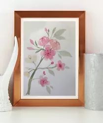 Buy Cherry Blossom | Original Hand Painted Watercolour Painting | Botanical | Signed • 16£