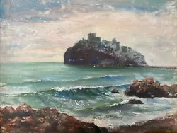 Buy Antique Vincenzo Colucci Impressionist Italian Ischia Coastal Oil Painting • 10.50£