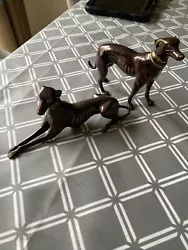 Buy Vintage Art Deco Greyhound/whippet Bronze Figurines • 75£