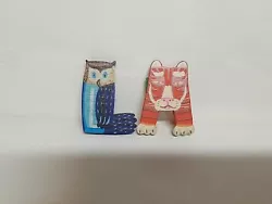 Buy Little Big Room By DJECO Small Wooden Decor Figures L & A Owl Tiger • 8.26£