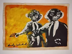 Buy Andy Warhol Painting Drawing Vintage Sketch Paper Signed Stamped • 83.84£