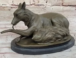 Buy Milo`s Signed Pet Animal Collectible: Bronze German Shepherd Sculpture Sale NR • 292.69£