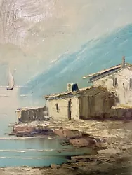 Buy Impressionist Oil On Board Coastal Painting Unsigned • 69.73£