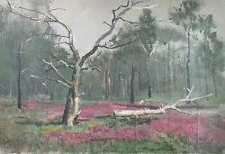 Buy Antique / Vintage Woodland Forest Scene Painting  • 14.99£
