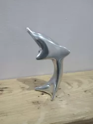 Buy Hoselton Sculpture Dolphin 1292. Aluminium Art Deco Made In Canada Signed  • 15£