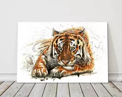 Buy Bengal Tiger Watercolour Paint Splash Animals Canvas Print Framed Picture Art • 99.95£