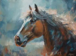 Buy HORSE PORTRAIT ORIGINAL FINE ART PAINTING 16  X 12  By UK Artist JOHN SILVER BA • 51£