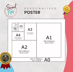 Buy Personalised Custom Picture Poster Printing A0 A1 A2 A3 A4 (gloss Finish) • 6.49£