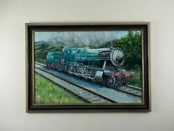 Buy Original Space-scape Oil Painting, Steam Train, Cotswold, Signed, 30x20 • 650£