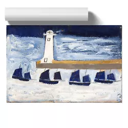 Buy Alfred Wallis Four Luggars And A Lighthouse Unframed Wall Art Poster Print Decor • 16.95£