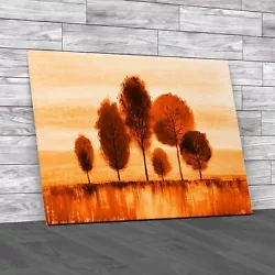 Buy Abstract Colourful Trees Paint Effect Orange Canvas Print Large Picture Wall Art • 41.95£