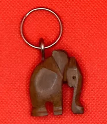 Buy Wooden African Elephant Keychain - Carved In West Africa 1 Pc • 6.63£
