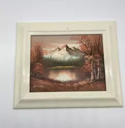 Buy ORIGINAL OIL PAINTING VINTAGE IMPRESSIONISM ART Mountain Meadows Framed • 28.94£