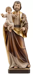 Buy New Hand Carved Wooden Patron Saint Joseph Jesus Christ Statue Figure Sculpture • 1,574.20£