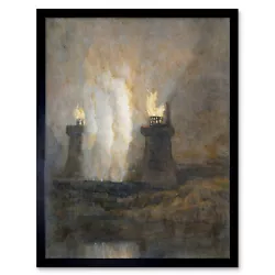 Buy Attr To  William Turner Carron Iron Works Painting Wall Art Print Framed 12x16 • 11.99£