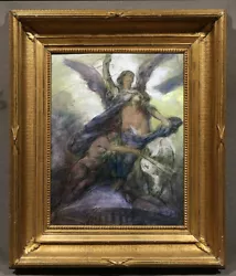 Buy Antique American Painting John La Farge Angel And Trumpeter On Heaven Door • 27,562.31£