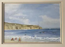Buy Pauline Hepworth, Praa Sands Cornwall, Watercolour, Framed, Somerton, Beach 2000 • 25£
