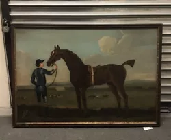 Buy Oil On Canvas English Stud Horse  Fine Art 1700s  THOMAS SPENCER • 9,449.94£