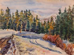 Buy Winter Forest Landscape Original Vintage Pastel Painting Soviet Ukrainian Artist • 141.75£