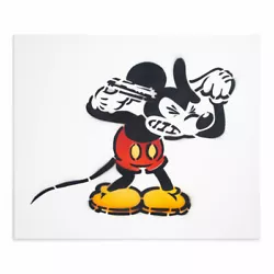 Buy Jeff Gillette - Mickey Suicide - 6 Color Hand-Painted Stencil - Banksy Dismaland • 1,565.40£