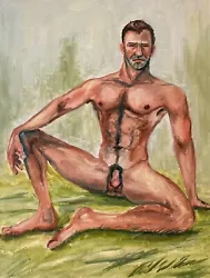 Buy Original Gay Male Interest Nude Portrait Art Oil Painting Daniel W Green • 237.67£