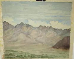 Buy E.l. Harrell Mountain Canyon Small Original Watercolor Landscape Painting • 212.62£