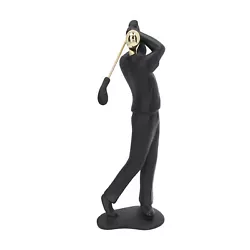Buy Golfer Figurine Non-Slip Base Vigorous Stance Figurine Matte Black • 16.88£