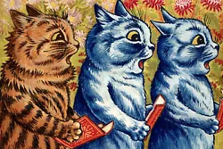 Buy Louis Wain - Three Cats Singing (1925) Photo Poster Painting Art Print • 15.95£