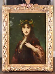 Buy Fine Original Antique 19th Century French Oil Painting Of Beautiful Enchantress • 15,950£