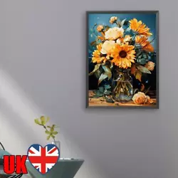 Buy Paint By Numbers Kit DIY Oil Art Sunflower Picture Home Decor 30x40cm • 6.60£