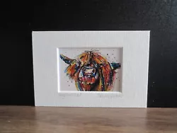 Buy Highland Cow. Mini Art Print From An Original Painting By Suzanne X • 4£