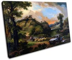 Buy Car Bomb Banksy Painting SINGLE CANVAS WALL ART Picture Print VA • 19.99£