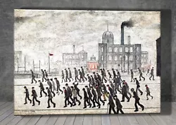 Buy L. S. Lowry Going To The Match CANVAS PAINTING ART PRINT POSTER 1597 • 7.01£