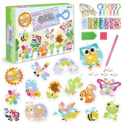Buy Diamond Kits Arts Crafts For Kids DIY Gem 5D Paint Stickers Chainkeys Pendant· • 9.95£