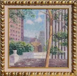 Buy Diane Monet, Plaza Fountain, Oil On Canvas, Signed • 2,391£