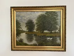 Buy Antique Oil Painting English Buccolic River Scene Signed A Pellett • 75£