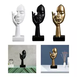 Buy Women Face Art Statue Abstract Character Ornament For Office Bedroom Home • 15.07£